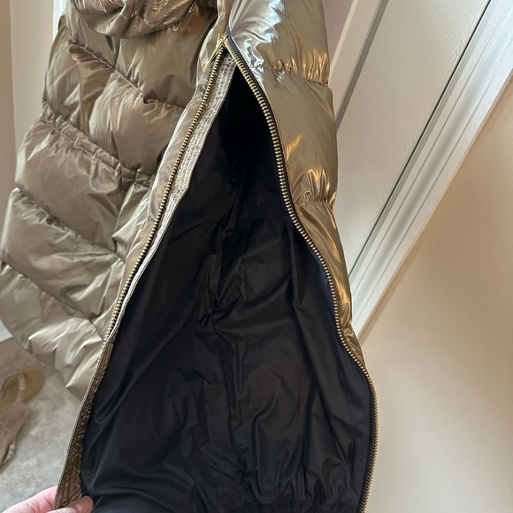 Athleta x Alicia Keys Gold Puffer Winter Jacket Sz L *Like New - Picture 7 of 10